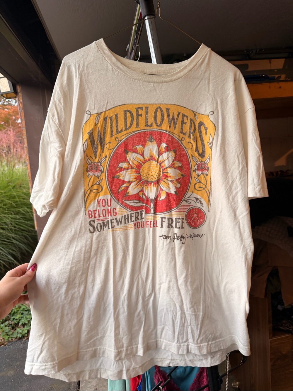 Wildflowers Graphic Tee - Cream Floral Logo Short Sleeve